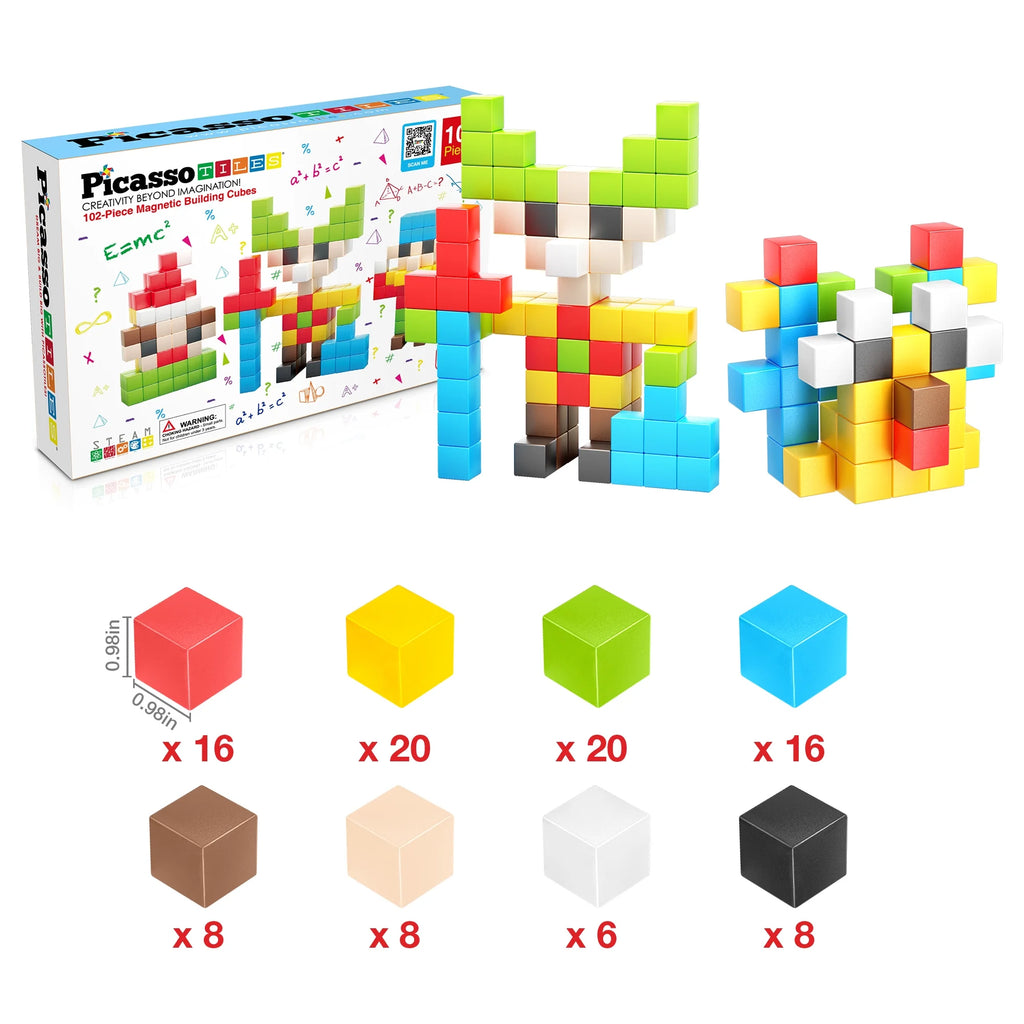102pcs Magnetic Puzzle Cube Sensory Toys F19647
