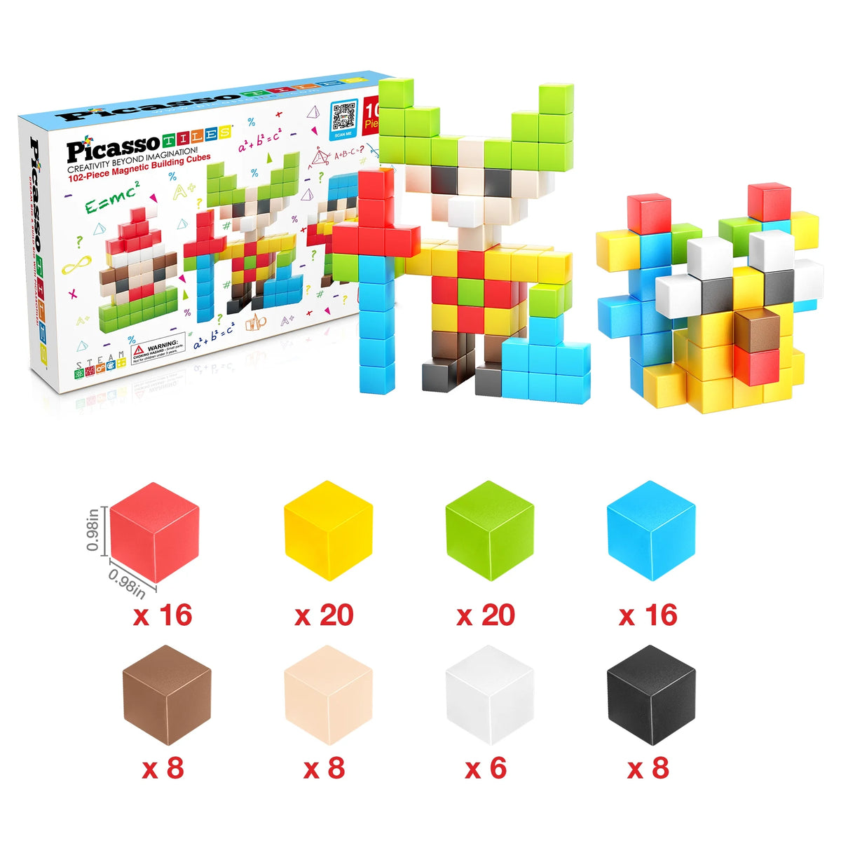 102pcs Magnetic Puzzle Cube Sensory Toys F19647