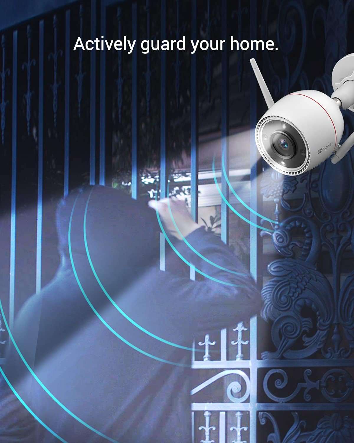 2K WiFi Security Camera with Color Night Vision and IP67 Waterproof J993