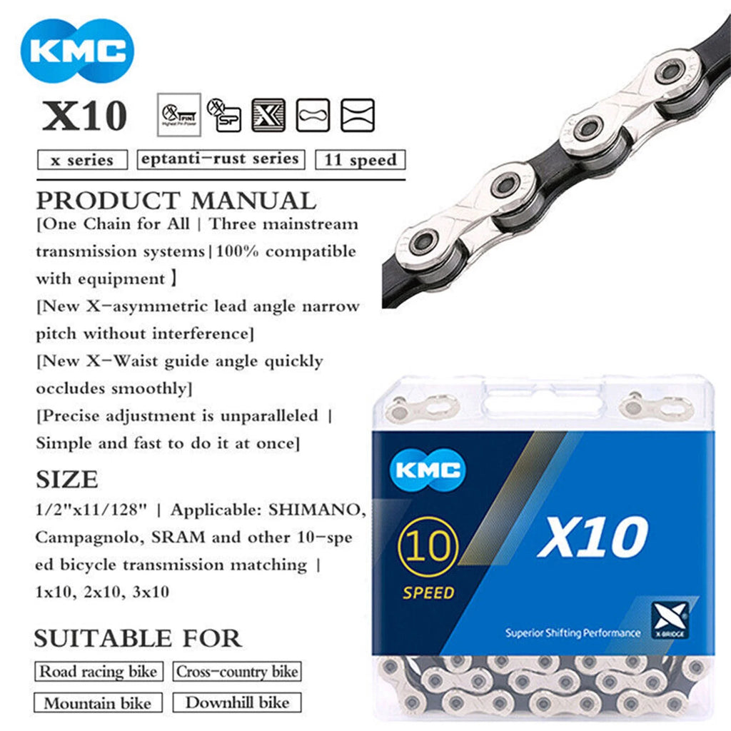 10 Speed Road Bike Chain 116 Links Quick Link I985