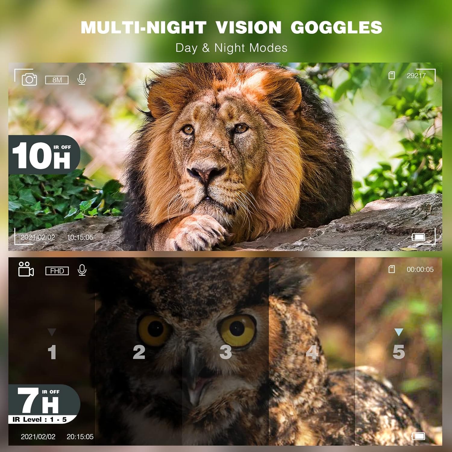 Night Vision Goggles Infrared Digital Binoculars with 10x Optical Zoom V61186