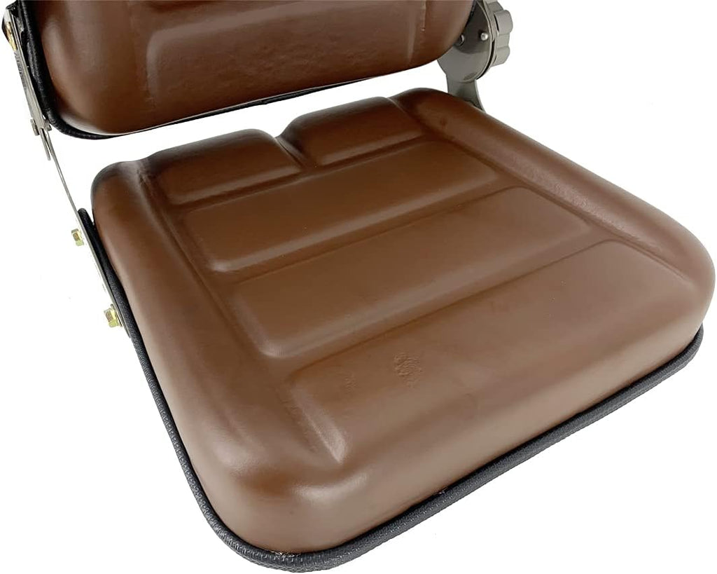 Brown PVC Forklift Seat with Adjustable Back and Armrest R960