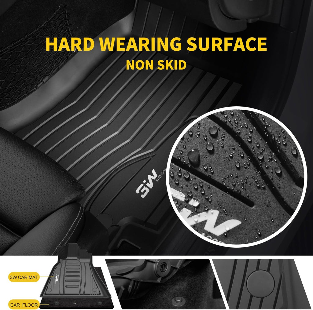 Black Pack of 2 Trunk Mat for Benz GLC J4884