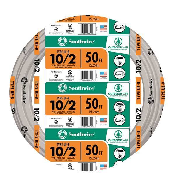 UF-B 10/2 Outdoor Electrical Wire with Ground T8484