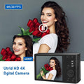 Black 4K Compact Digital Camera with 32GB SD Card, Pack of 2 S749