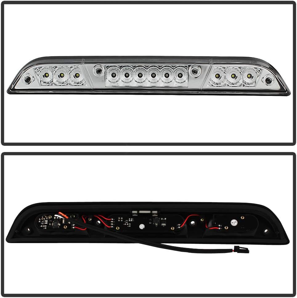 Chrome LED 3rd Brake Stop High Mount Center Roof Cargo Light Pack of 2 I3808