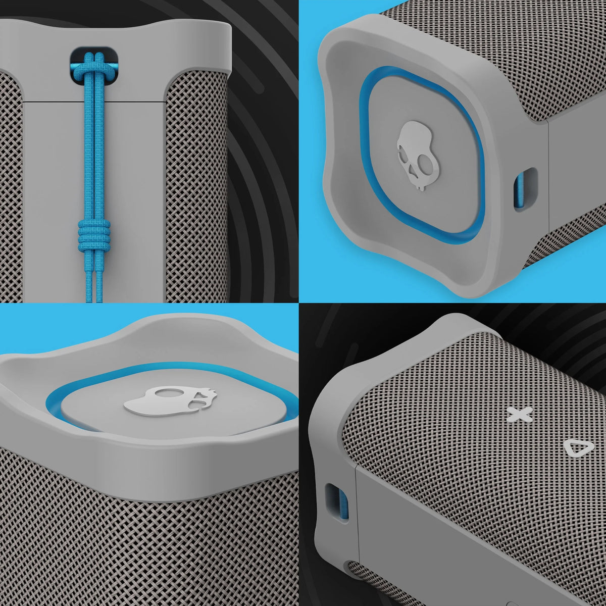 Compact Tough Wireless Speaker, Light Grey C7717