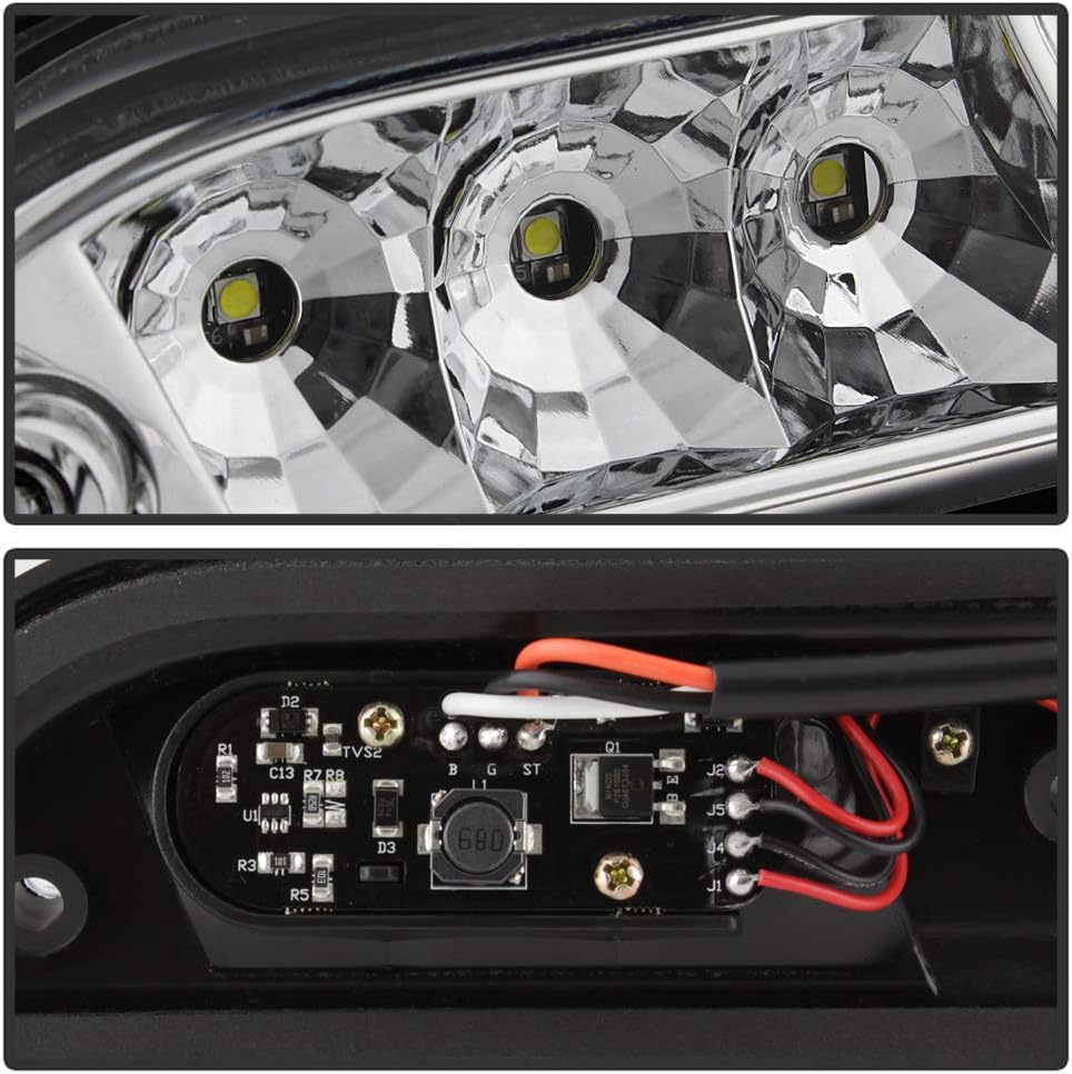 Chrome LED 3rd Brake Stop High Mount Center Roof Cargo Light Pack of 2 I3808