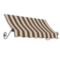 Brown/Tan Stripe Acrylic Fixed Awning N117371