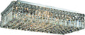 6 Light Chrome Flush Mount Cut Crystal C256
