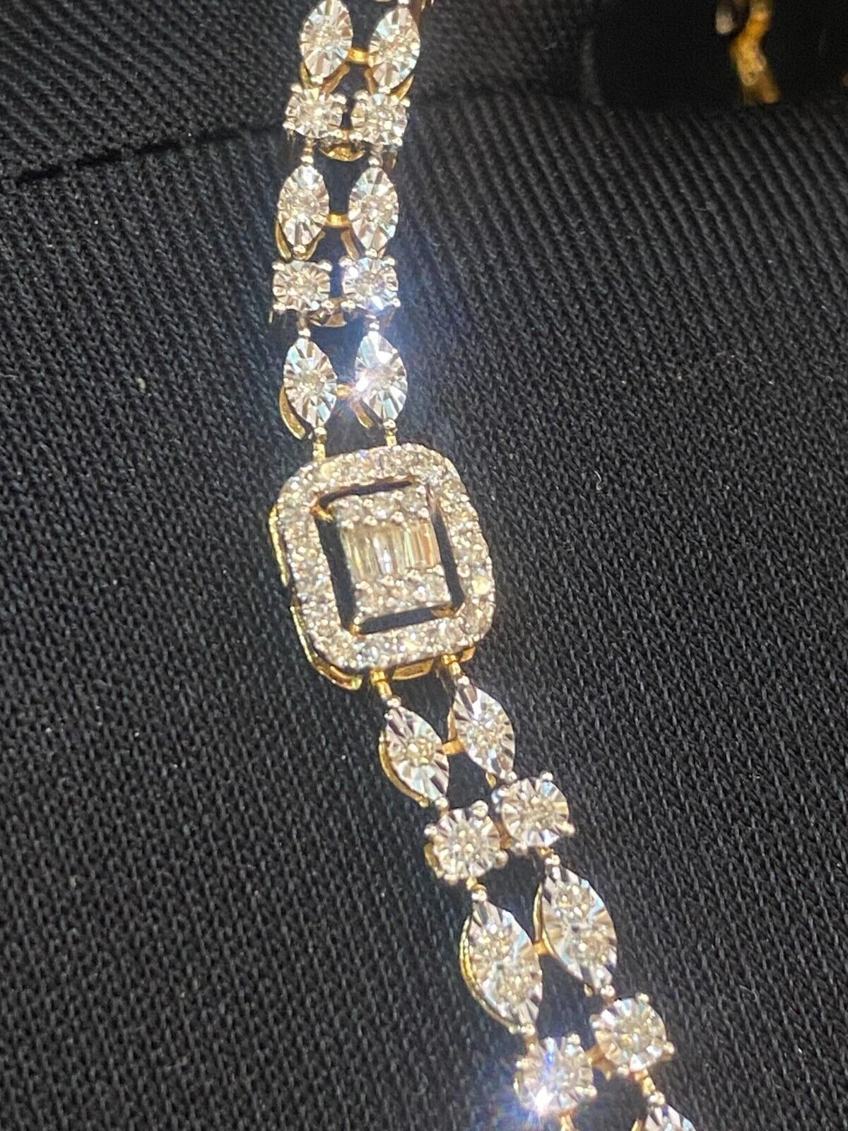 14K Yellow Gold Emerald Aurora Necklace with Diamonds K389447