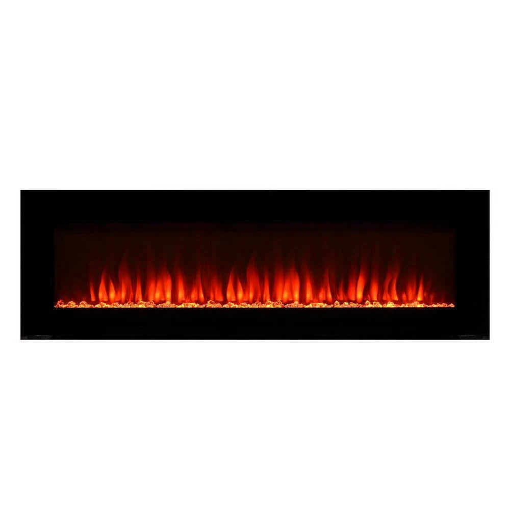 Black Wall-Mount Electric Fireplace Y2237