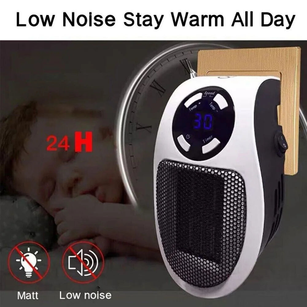 Portable Mini Electric Wall Heater with Timer E926982