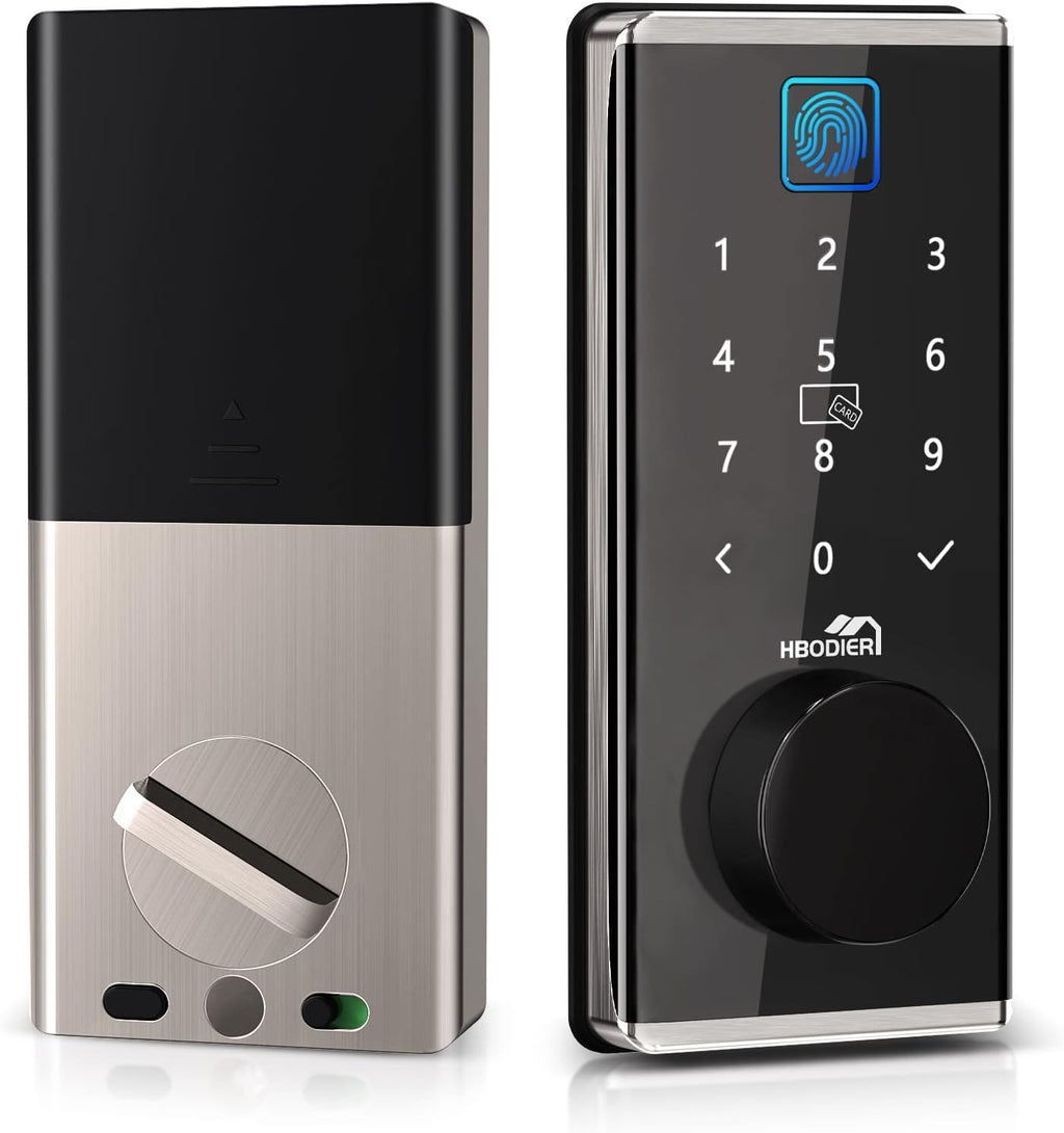 Smart Lock Keyless Entry Deadbolt with Fingerprint, Touchscreen Keypad, Keys, IC Card, APP R664
