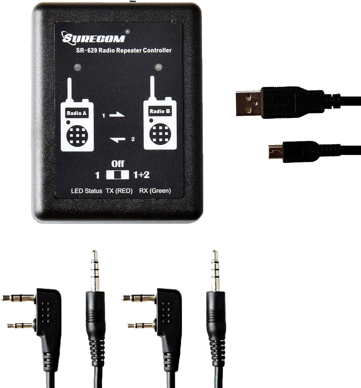 2 in 1 Duplex Cross Band Radio Repeater Controller with Radio Cable V649