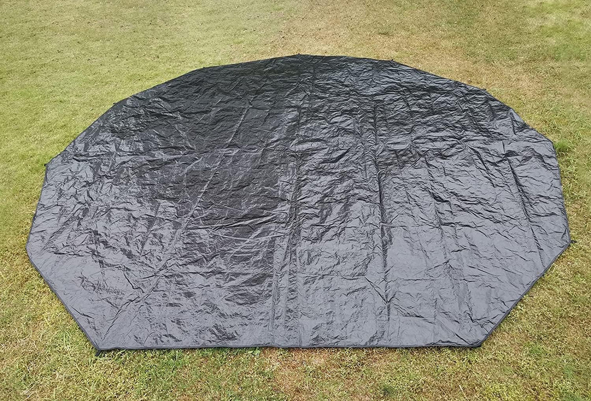 Black Waterproof Groundsheet Tarp for Camping O64698