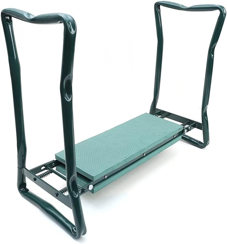 Garden Kneeler Seat Foldable Stool with Tool Bag EVA Foam Pad I221463