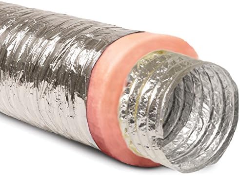 12" Flexible Aluminum Insulated Air Duct Hose, 25' Long O14121