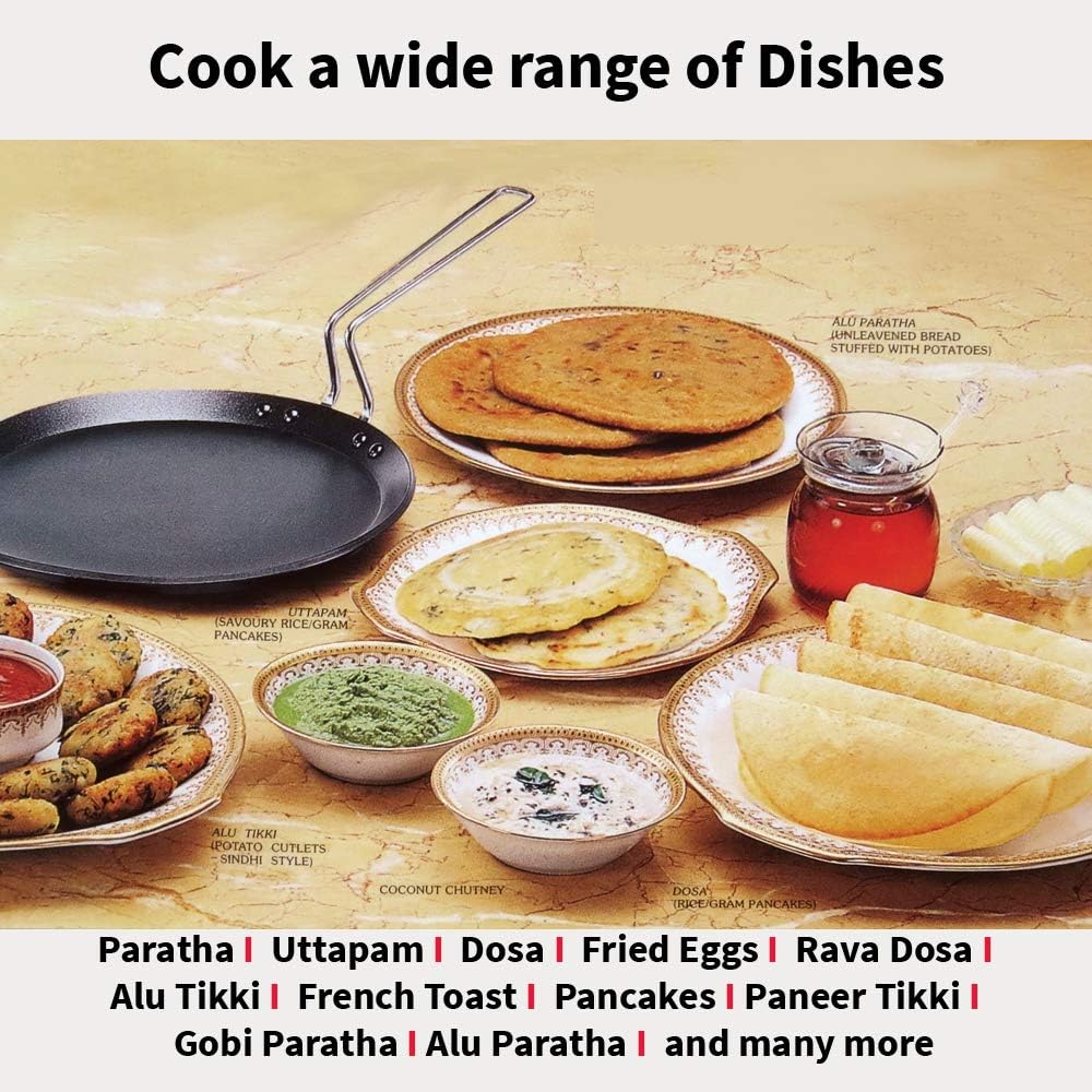 8-Inch Hard Anodised Flat Tava Griddle H70586