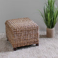 Natural Square Abaca Ottoman G290091
