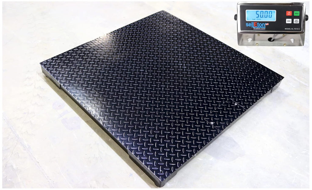 Pallet Scales with Digital Indicator, 48x48, 10.000 lb x 1 lb L347902