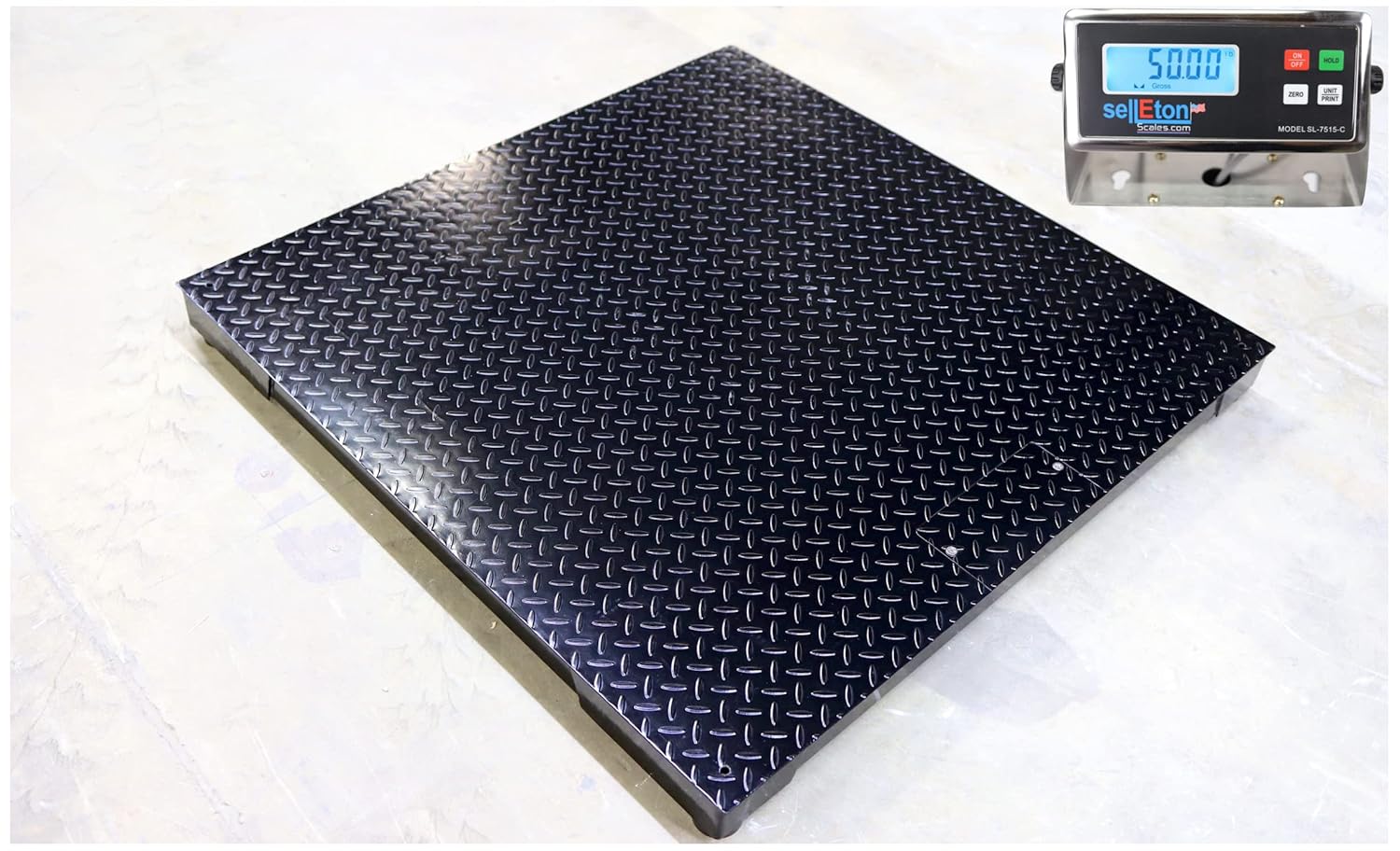 Pallet Scales with Digital Indicator, 48x48, 10.000 lb x 1 lb L347902