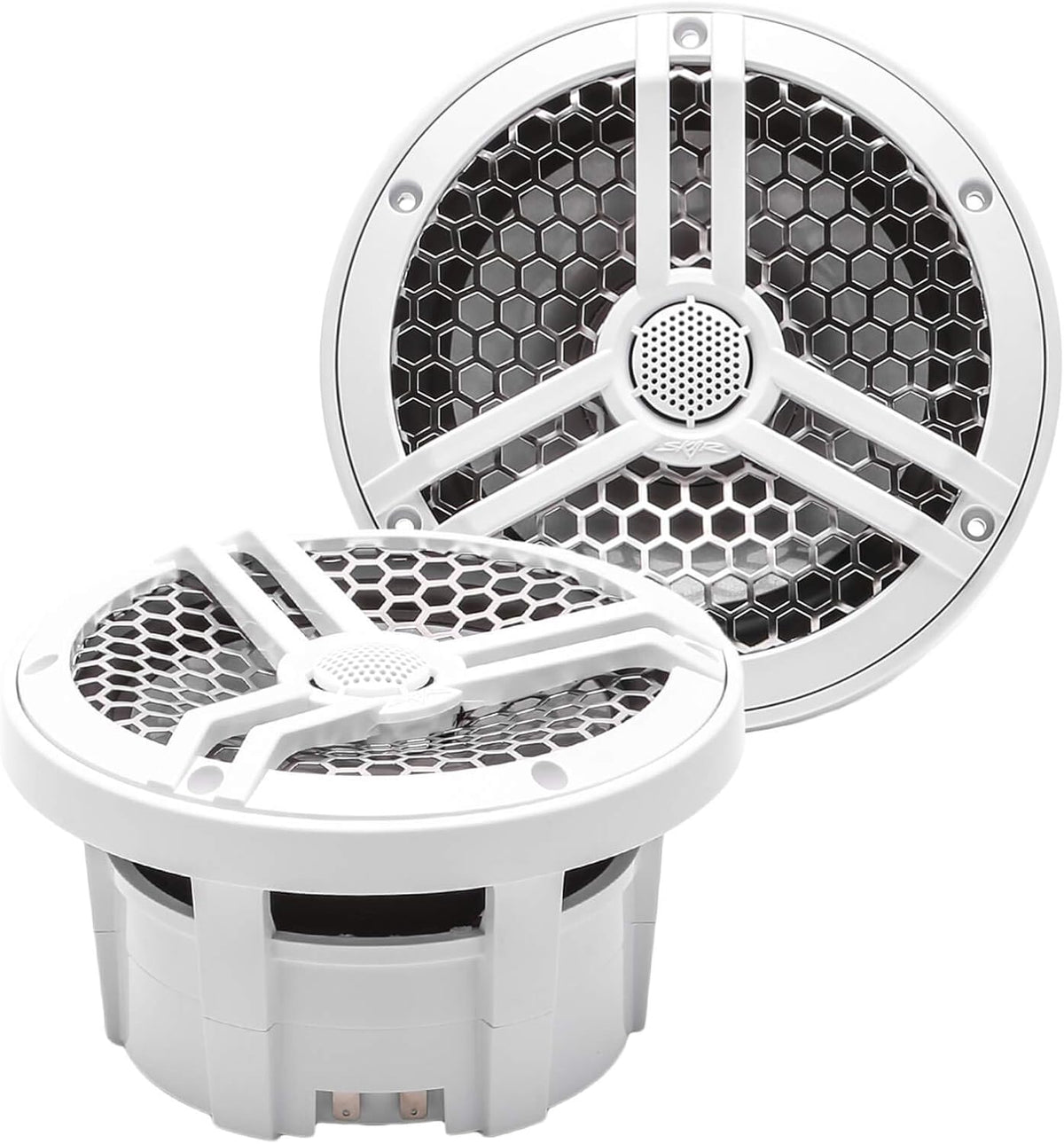 8" 2-Way Marine Coaxial Speakers, Pair (White) N16429