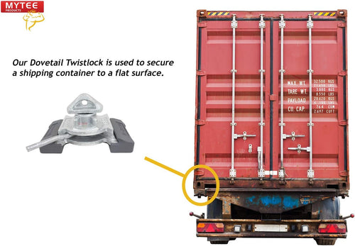 (4 Pack) Sea Rail Shipping Container Manual Base Lock Dovetail F9755