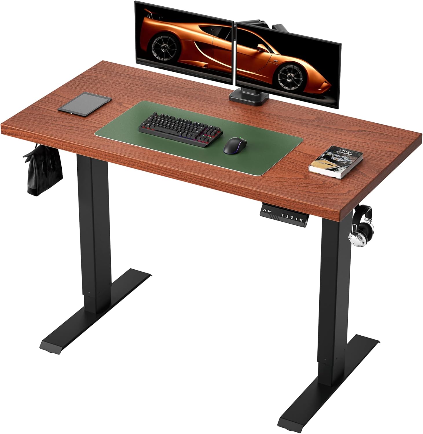 Black Top Electric Adjustable Height Standing Desk O878