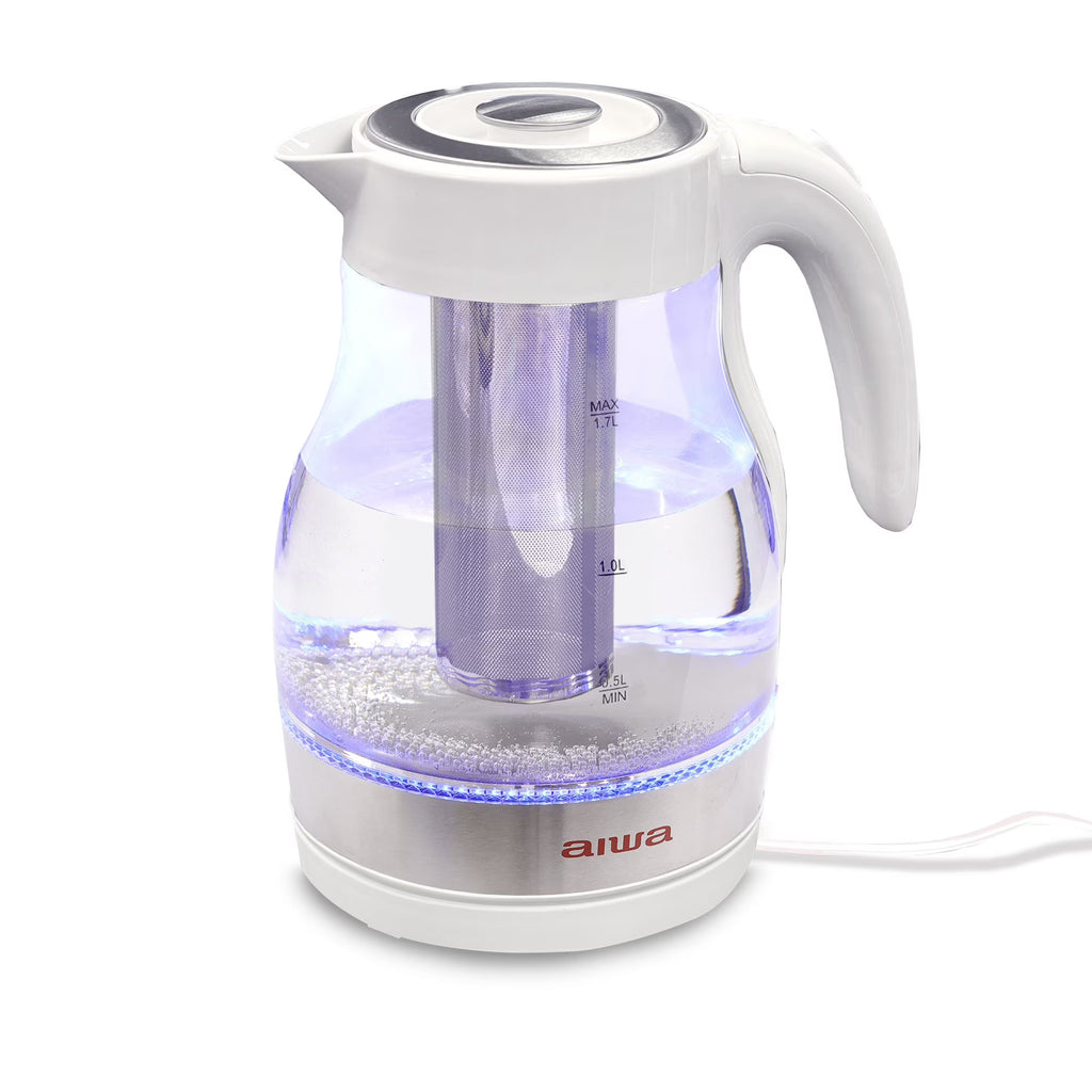 2 in 1 White Infusion Kettle with Removable Stainless Steel Tea Infuser X1818