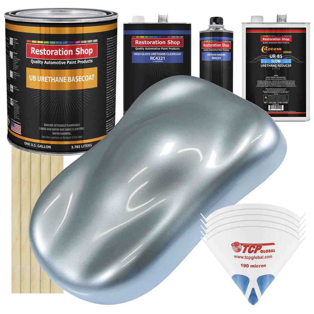 Ice Blue Metallic 1 Gallon Auto Car Paint Kit Urethane Basecoat Clearcoat K316