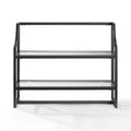 Oil Rubbed Bronze 2 Shelf Glass Metal Wall Shelf M387