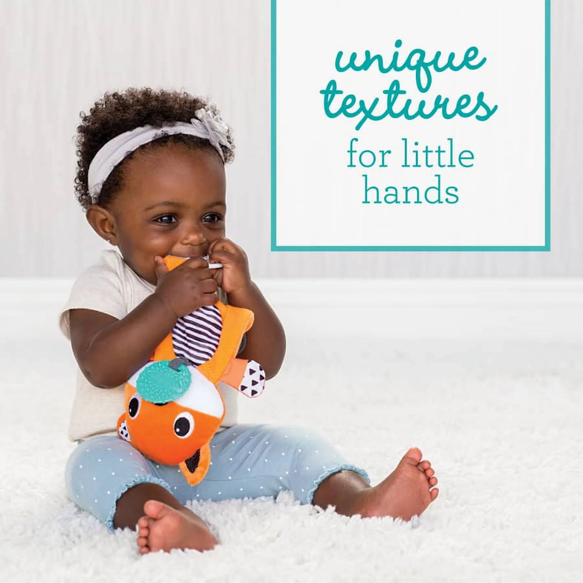 Fox Cuddly Rattle Textured Teether U664
