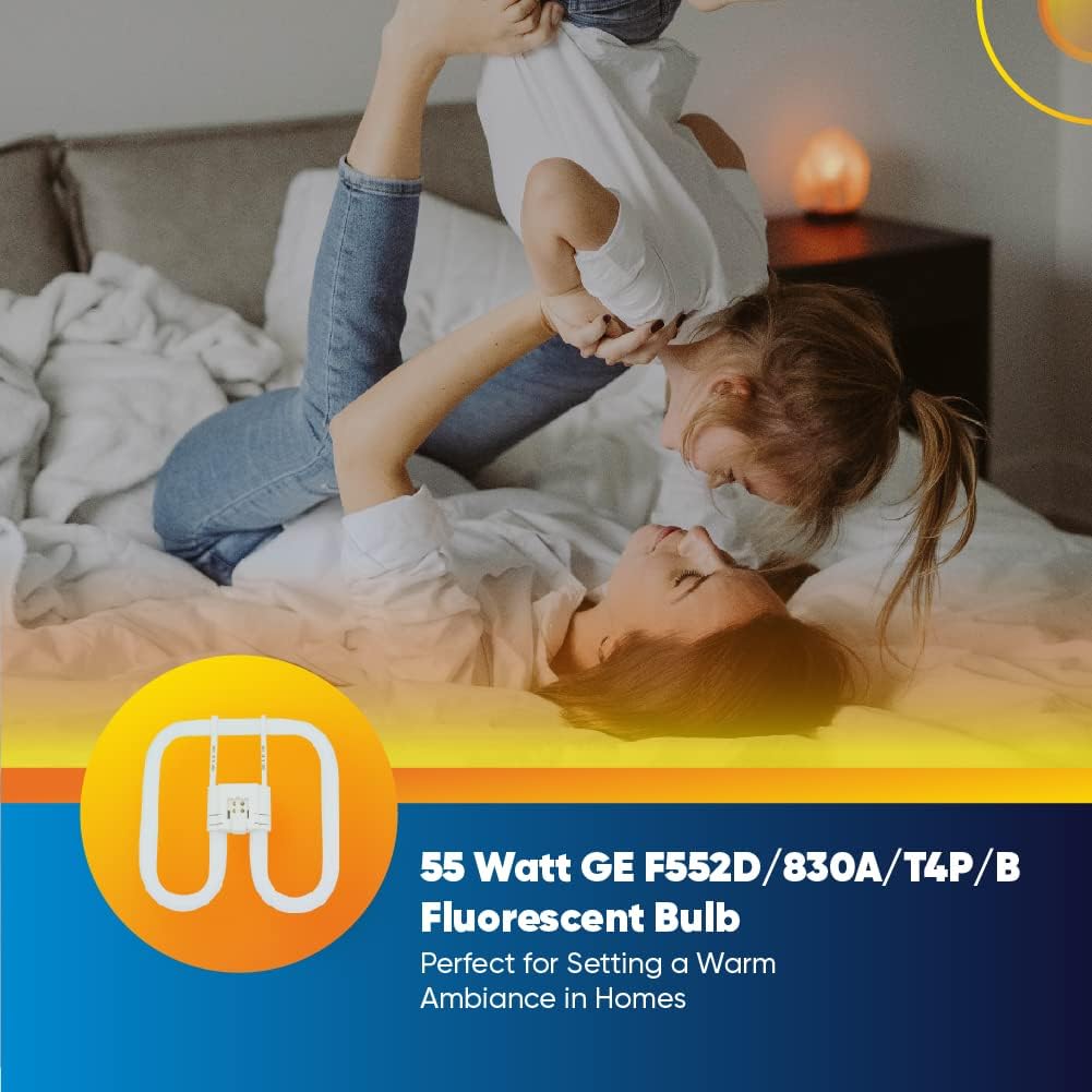 55W 2D Fluorescent Bulb 3000K Warm White 4000 Lumens CRI 82 F1133