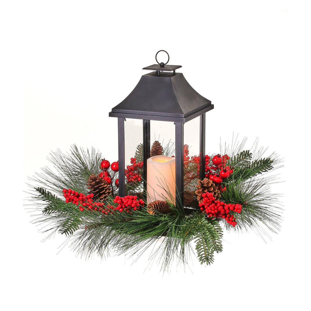 Berry Pine LED Candle Lantern N53283