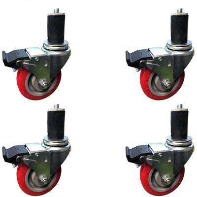 3 Inch Caster Wheel Set Total Locking Casters Y106801