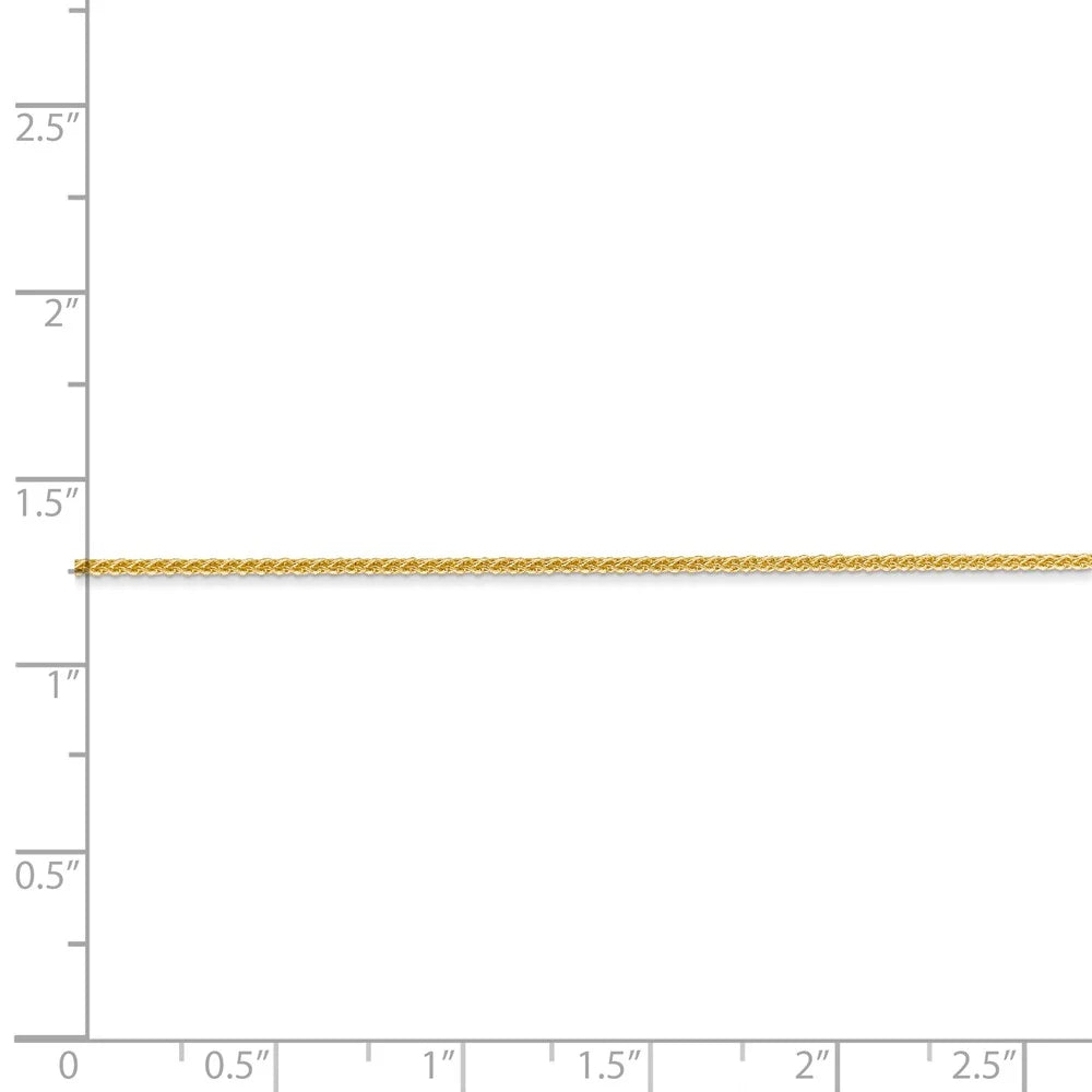 14kt Yellow Gold 1mm Spiga Chain with Lobster Clasp, 20 inch N5797