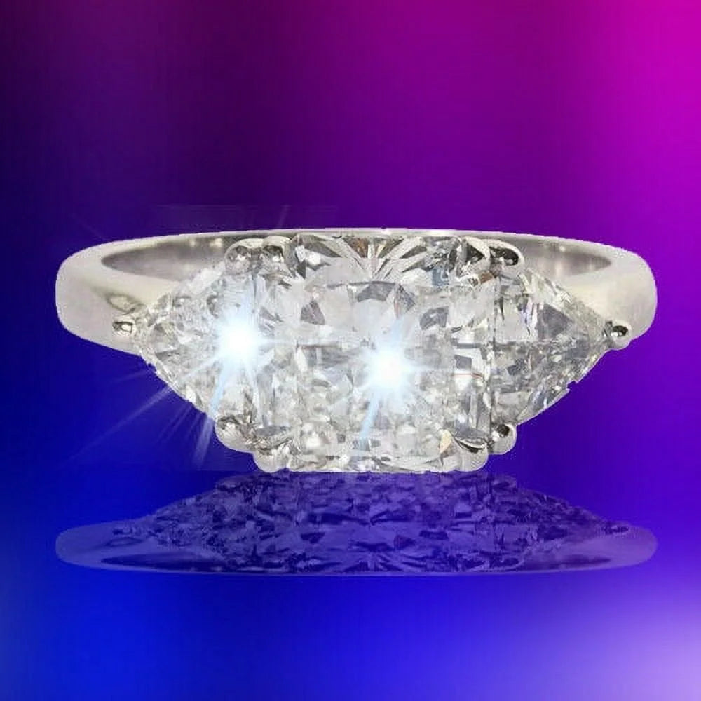 GIA Certified Radiant Cut Engagement Ring 2.25 Carat E Color VS1 F8757
