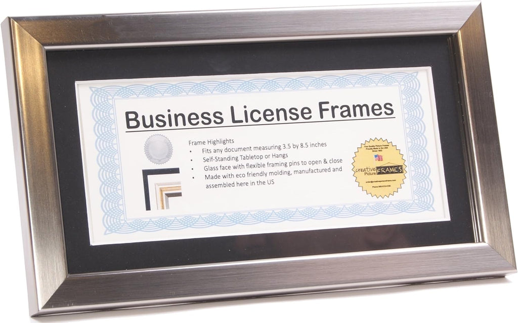 Black Business License Certificate Frames C87419