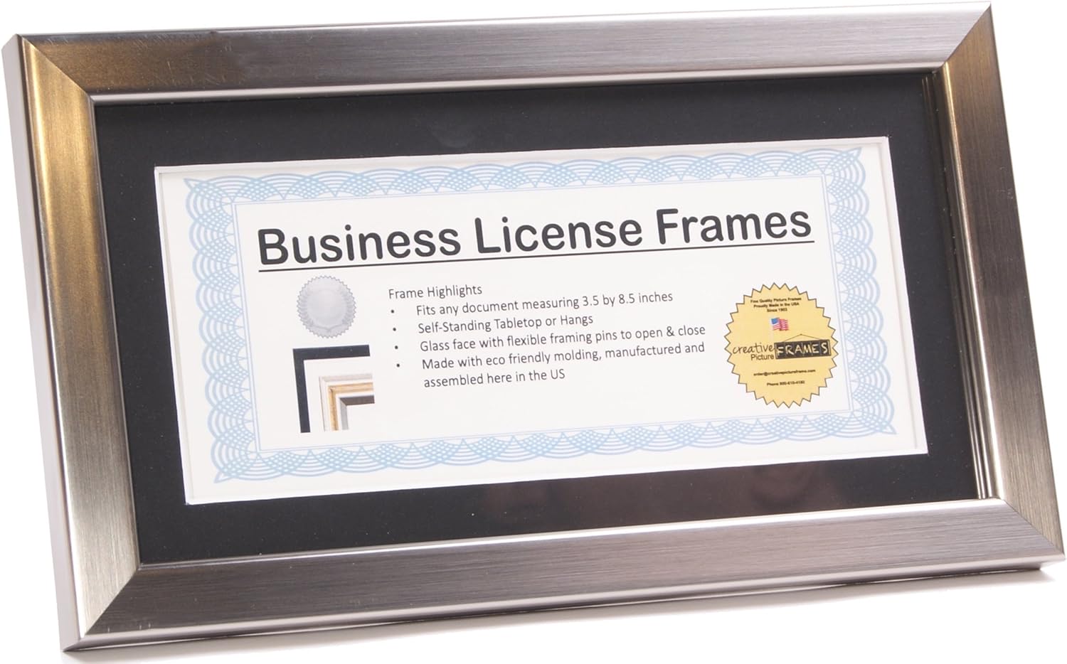 Black Business License Certificate Frames C87419