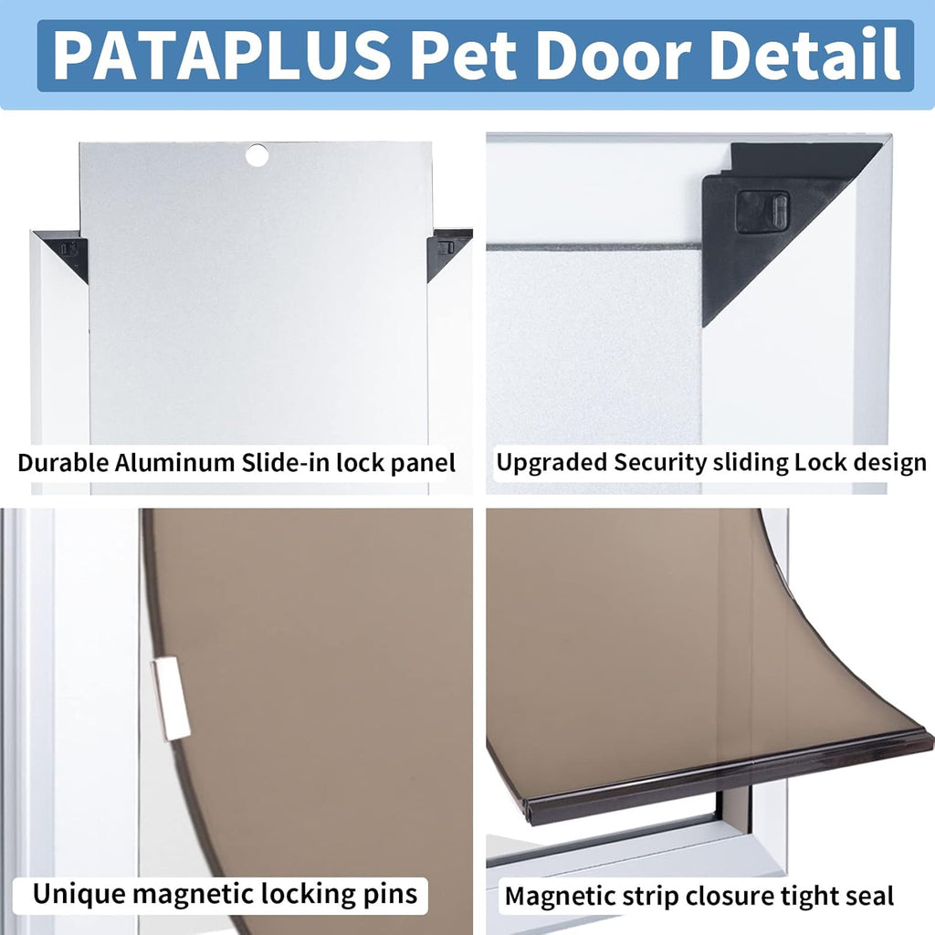 Extra Large Dog Door with Aluminum Frame and Magnetic Double Flaps C478520