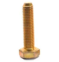 1/2 inch-13 x 5 1/2 inch Coarse Thread Grade 8 Hex Cap Screw Alloy Steel Yellow Zinc Plated Pk 25 Z1961