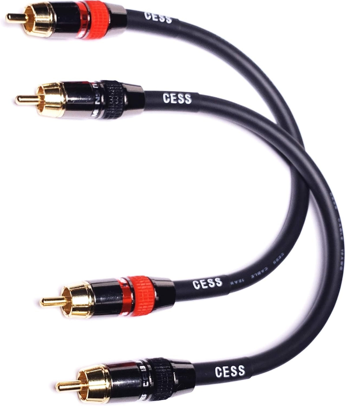 Low Noise 12 Gauge RCA Audio Patch Cable (1 Foot) C590