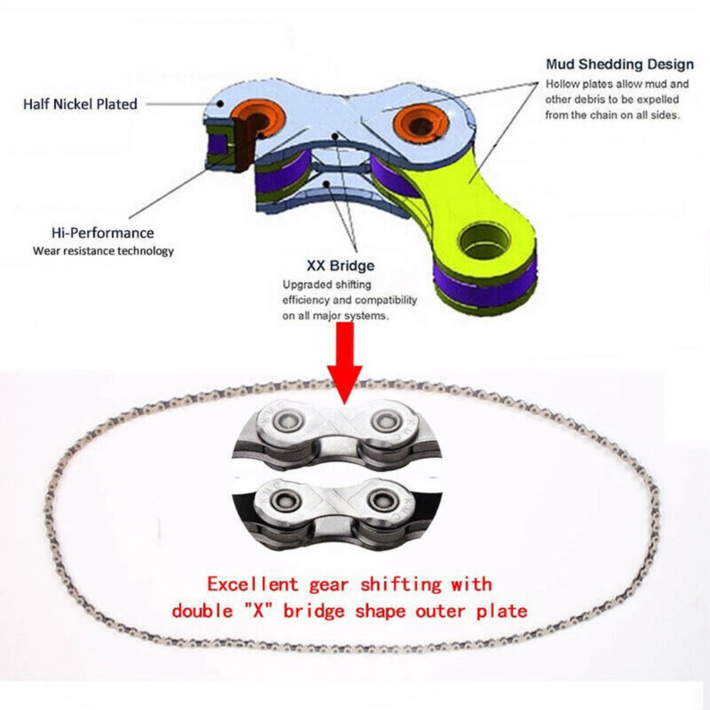 10 Speed Road Bike Chain 116 Links Quick Link I985