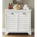 White/Chrome MDF Wood Laundry Hamper N3536