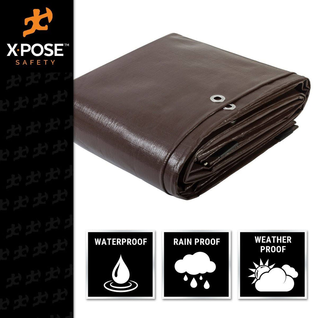 Brown Poly Tarps 8 x 10, Case of 8 W20646