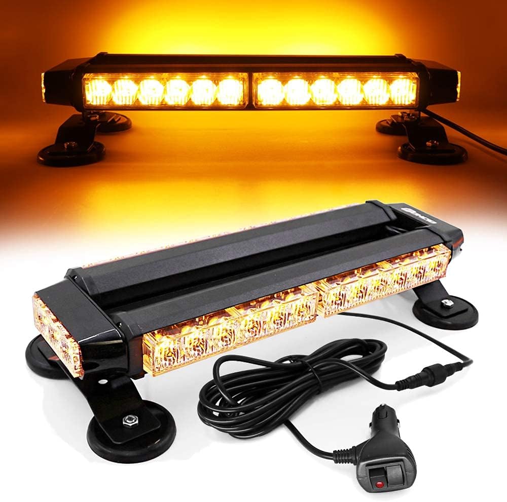 Blue 30 LED Magnetic Base Emergency Beacon Light Bar Pack of 2 H237