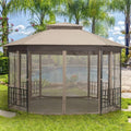 10 x 12 ft Heavy Duty Octagonal Canopy Tent with Steel Frame D77606