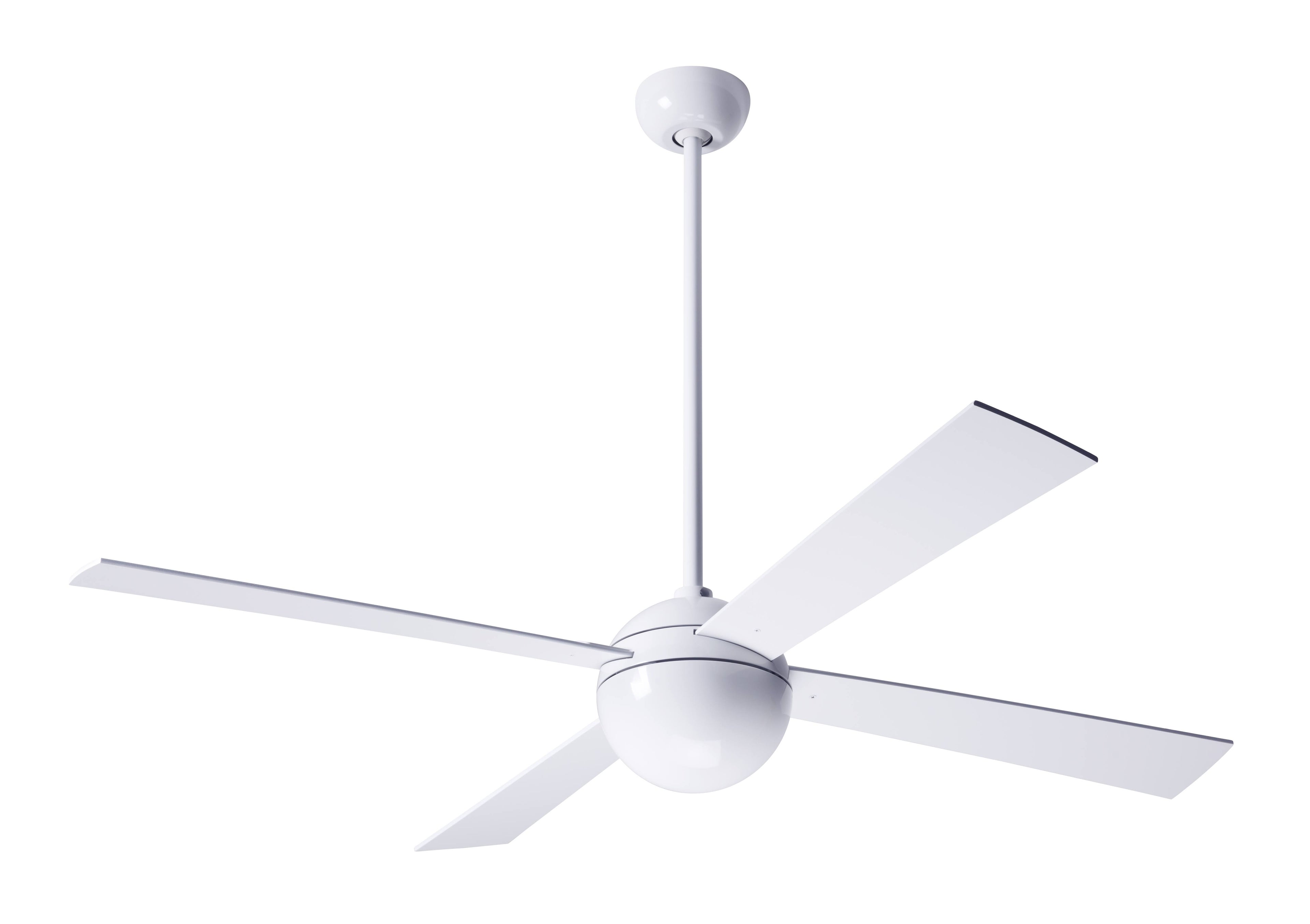 Gloss White Ball Ceiling Fan F6033